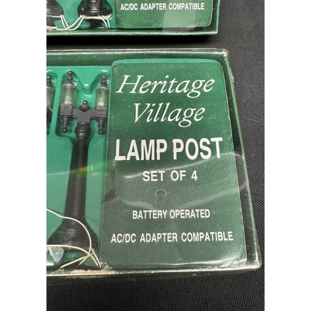 Lot Of 2 - Department 56 Lamp Post Set Of 4 Heritage Village #59960